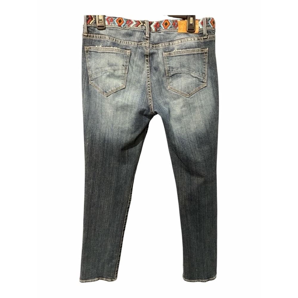 DRIFTWOOD Slim Embroidered Waist Skinny Jeans - Blue Audrey - Picture 4 of 4